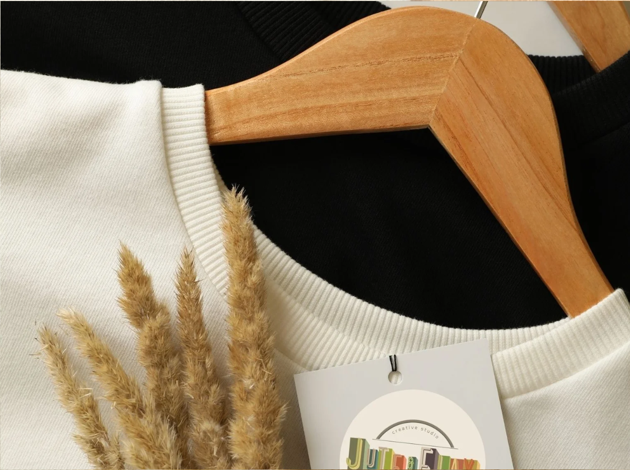 Jute & Flax Sweatshirt on a Hanger